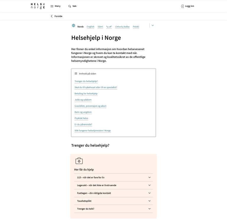 Helsenorge Gir Deg Svar Om Helse-Norge - Norsk Helsenett